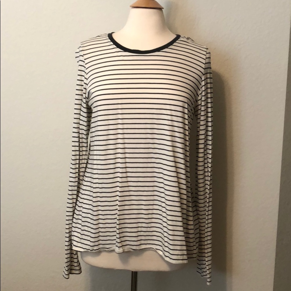 Long-Sleeved Tulip Top from Marine Layer in Stripe